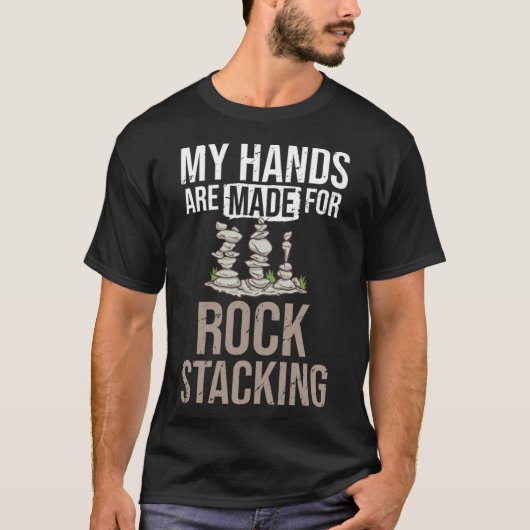Rock Balancing Stone Stacking Game Balancer T-shirt (Voorkant)