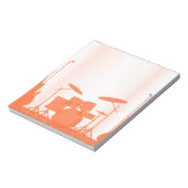 Rock-band apparatuur op podium notitieblok (Linkerzijde)