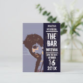 Rock Band Bar Mitswa - Red de datum Aankondigingskaart (Staand voorkant)