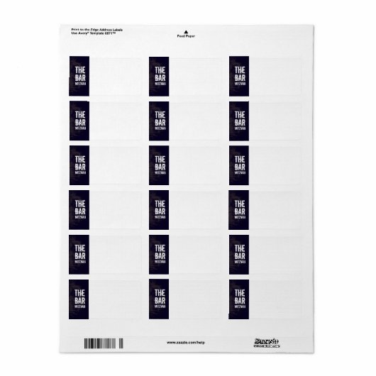 Rock Band Bar Mitzvah Adreslabel Etiket (Full Sheet)