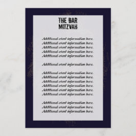 Rock Band Bar Mitzvah Info Card Kaart