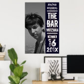 Rock Band Bar Mitzvah Photo Poster Black (Thuiskantoor)