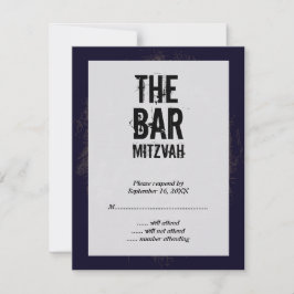 Rock Band Bar Mitzvah Reply Card RSVP Kaartje