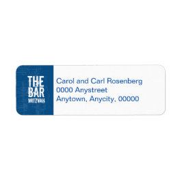 Rock Band Bar Mitzvah Retouradres in Blauw Etiket