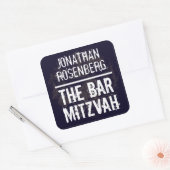 Rock Band Bar Mitzvah Sticker in zwart (Envelop)