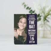 Rock Band Bat Mitswa slaat de datum op Aankondigingskaart (Staand voorkant)