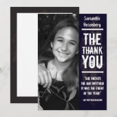 Rock Band Bat Mitzvah Hartelijk dank voor uw zwart Bedankkaart (Voorkant / Achterkant)