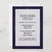 Rock Band Bat Mitzvah Photo Invitation Black Kaart (Achterkant)