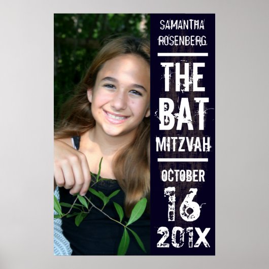 Rock Band Bat Mitzvah Poster in Black (Voorkant)