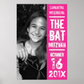 Rock Band Bat Mitzvah Poster in Pink (Voorkant)