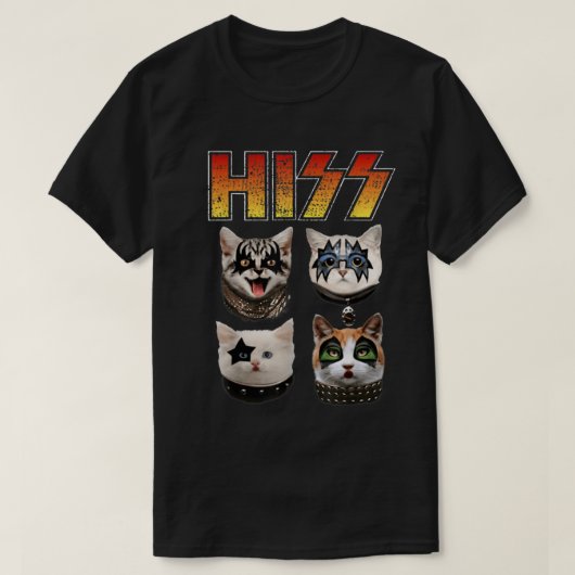 Rock Band Cats Meowtal Legends Design T-shirt (Design voorkant)