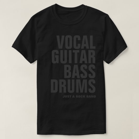 Rock Band Formation Black T-Shirt (Design voorkant)