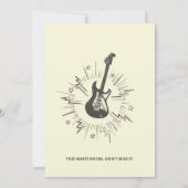 Rock Band Invitation - Retro Gitaarstijl Kaart (Achterkant)