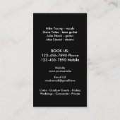 Rock Band Music Visitekaartjes (Achterkant)