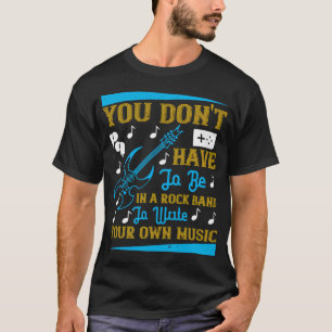Rock Band Muziek elektrische gitaar T-shirt