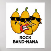 Rock Band-nana Grappige Banaan Pun Poster (Voorkant)