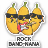 Rock Band-nana Grappige Banaan Pun Sticker (Voorkant)
