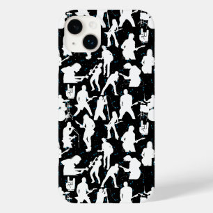 Rock Band Silhouette Pattern.w Black BG Case-Mate iPhone 14 Plus Hoesje