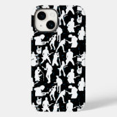 Rock Band Silhouette Pattern.w Black BG Case-Mate iPhone Case (Achterkant)
