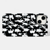 Rock Band Silhouette Pattern.w Black BG Case-Mate iPhone Case (Achterkant (horizontaal))