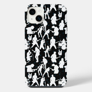Rock Band Silhouette Pattern.w Black BG