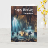 Rock Band speelt op verjaardag ondergrondse grot Kaart (Gele Bloem)