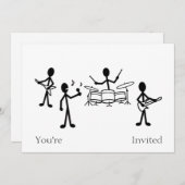 Rock Band Stick Figuur Kaart (Voorkant / Achterkant)