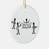 Rock Band Stick Figuur Keramisch Ornament (Rechts)