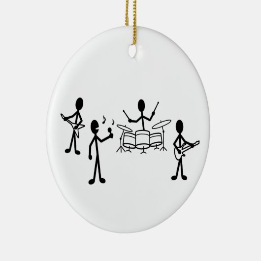 Rock Band Stick Figuur Keramisch Ornament (Rechts)