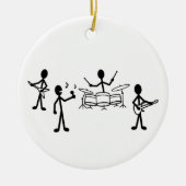 Rock Band Stick Figuur Keramisch Ornament (Voorkant)