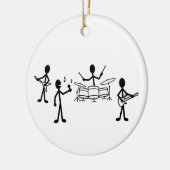 Rock Band Stick Figuur Keramisch Ornament (Links)