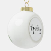 Rock Band Stick Figuur Keramische Bal Ornament (Links)