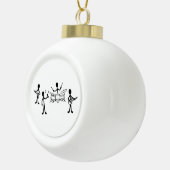Rock Band Stick Figuur Keramische Bal Ornament (Rechts)