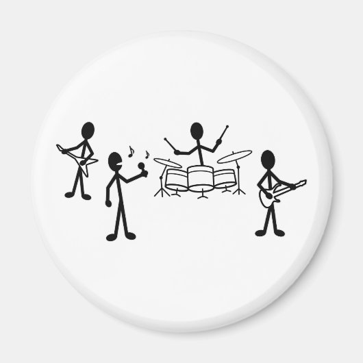 Rock Band Stick Figuur Magneet (Voorkant)