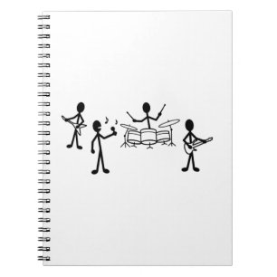 Rock Band Stick Figuur Notitieboek