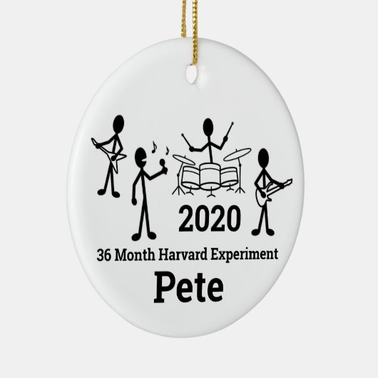 Rock Band Stick Figuur, personaliseren Keramisch Ornament (Rechts)