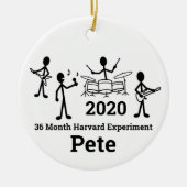 Rock Band Stick Figuur, personaliseren Keramisch Ornament (Voorkant)