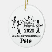 Rock Band Stick Figuur, personaliseren Keramisch Ornament (Links)