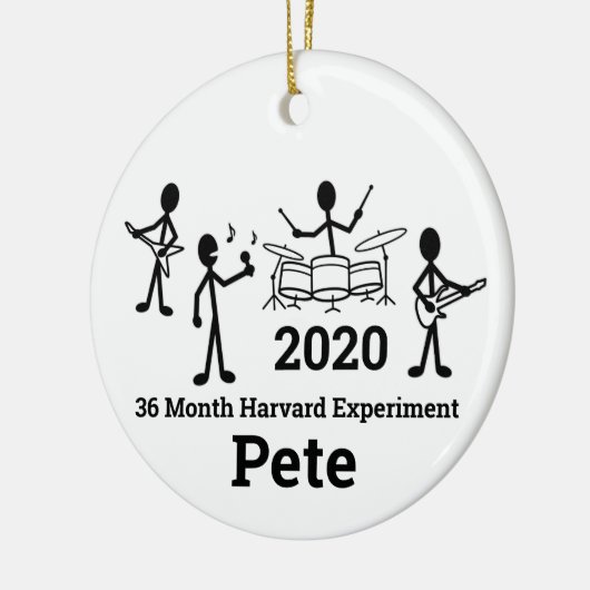 Rock Band Stick Figuur, personaliseren Keramisch Ornament (Links)