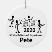 Rock Band Stick Figuur, personaliseren Keramisch Ornament (Achterkant)