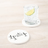 Rock Band Stick Figuur Zandsteen Onderzetter (Zijkant)