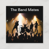 Rock Band Te Huur Vierkante Visitekaartje (Voorkant)