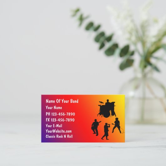 Rock Band Visitekaartje (Staand voorkant)
