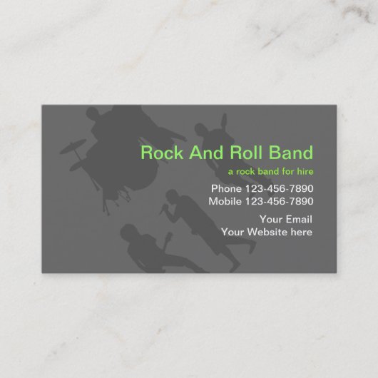 Rock Band Visitekaartjes (Voorkant)