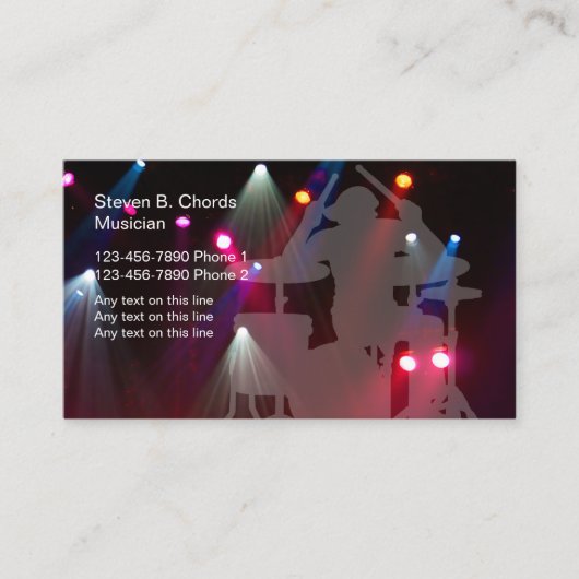 Rock Band Visitekaartjes (Voorkant)