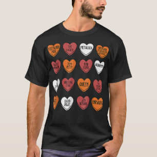 Rock bands harten snoep Valentijnsdag fan Music l T-shirt