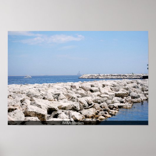 Rock Barriers en Lake Poster (Voorkant)