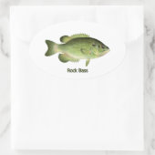 Rock Bass - Redeye Ovale Sticker (Tas)
