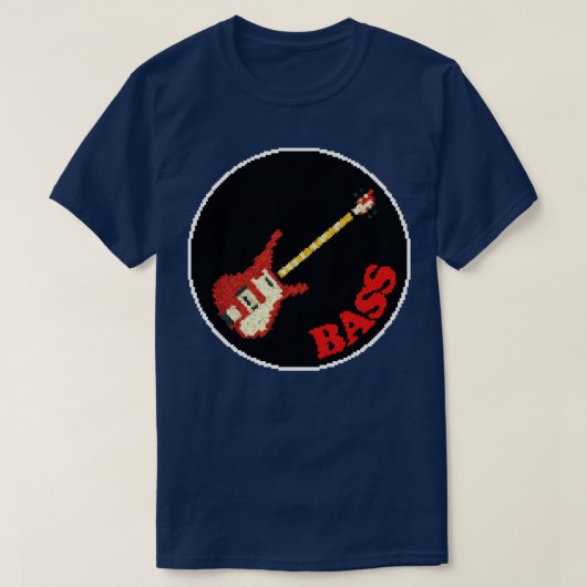 Rock Battle Kaart Game Bass Icon T-shirt (Design voorkant)