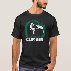 Rock Beklimming WorldS Okayest klimmer Carabiner T-shirt